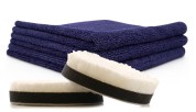 Discs, applicators, and wipes for glass