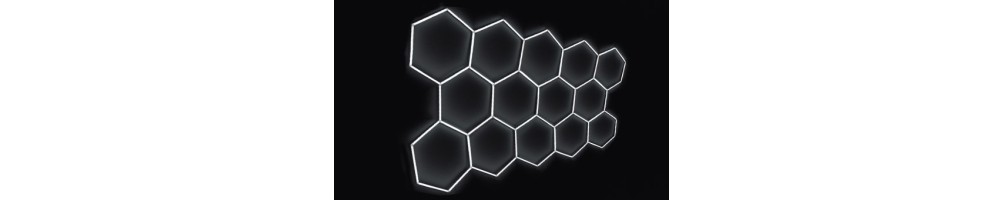 Hexagonal LED lighting